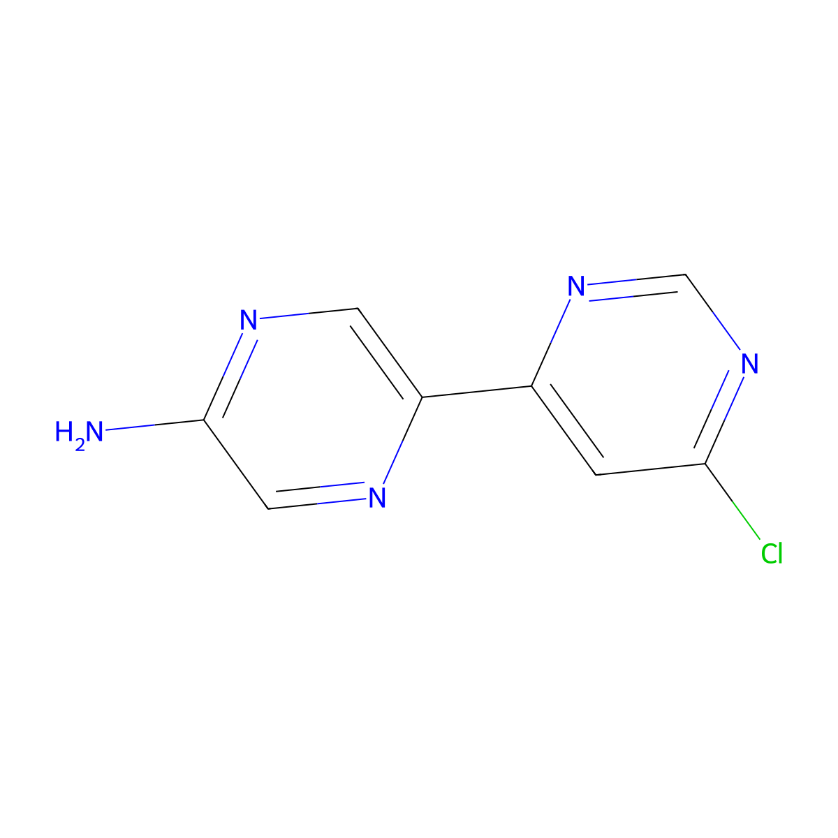 5-Amino-2-(4'-chloro-6'-pyrimidinyl)pyrazine molecular structure, CAS 1185316-15-7