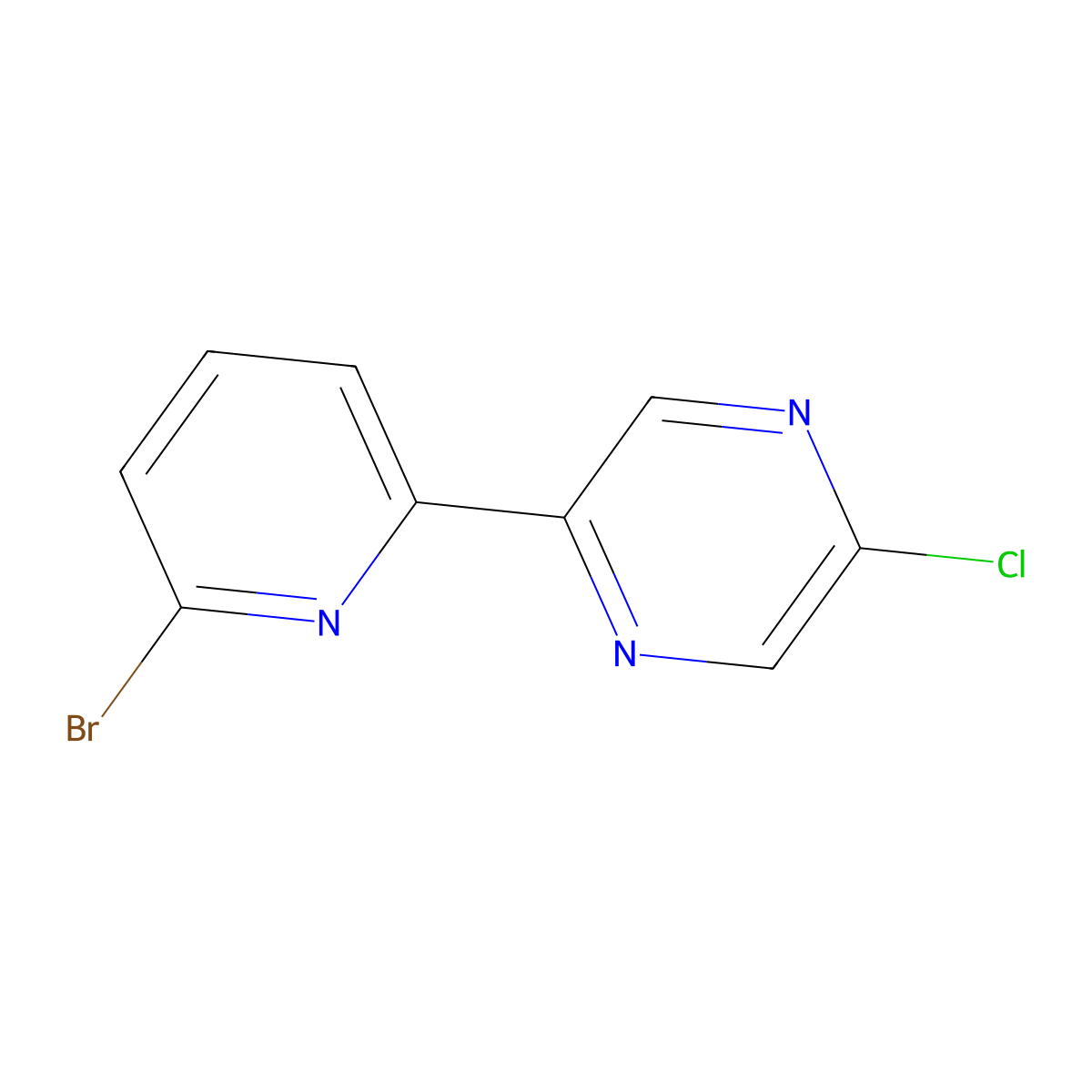 5-Chloro-2-(6'-bromo-2'-pyridyl)pyrazine molecular structure, CAS 1185316-18-0