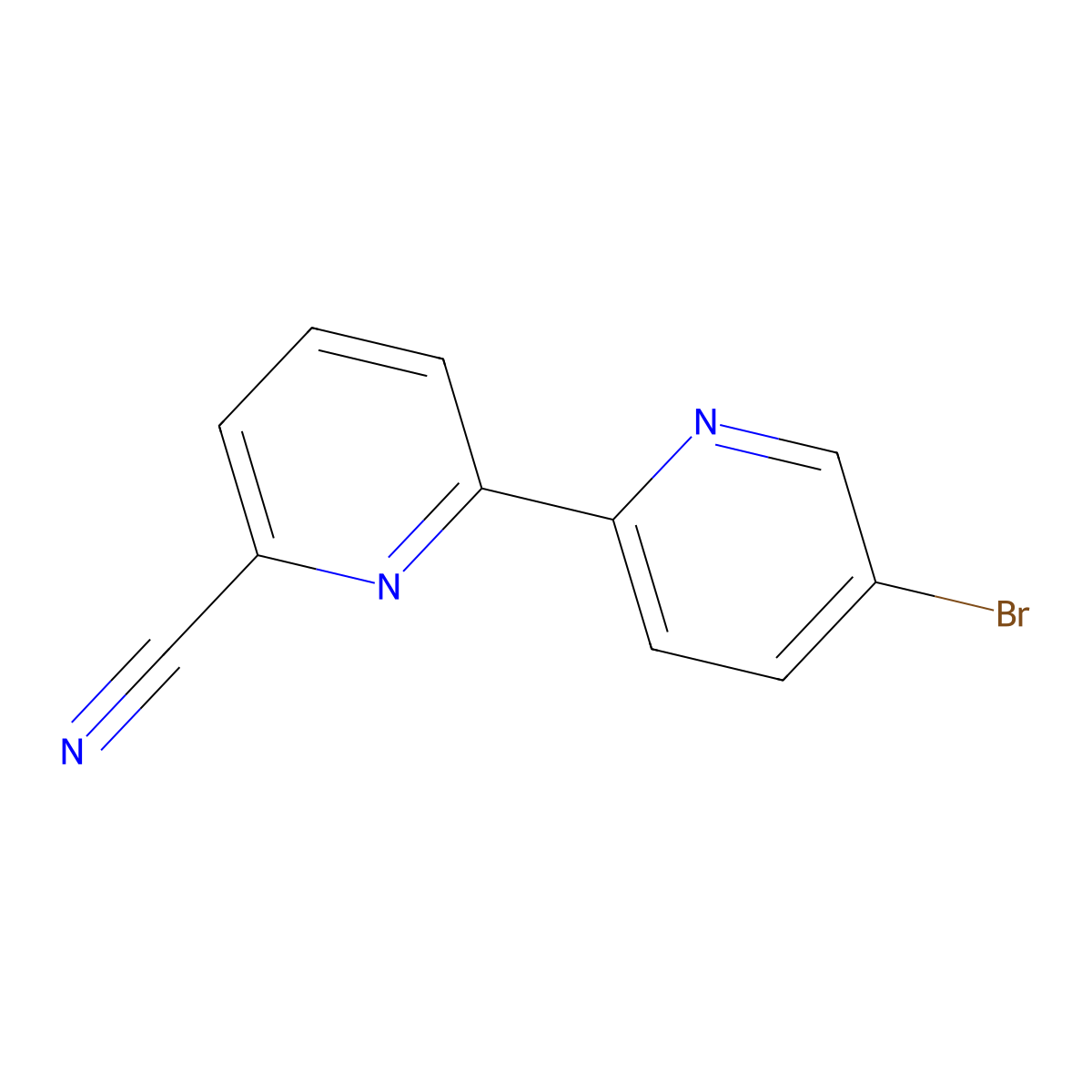5-Bromo-6'-cyano-2,2'-bipyridine molecular structure, CAS 1185316-38-4
