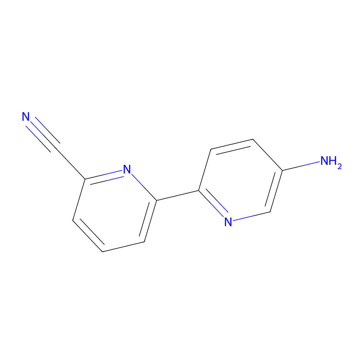 5-Amino-6'-cyano-2,2'-bipyridine molecular structure, CAS 1185316-53-3