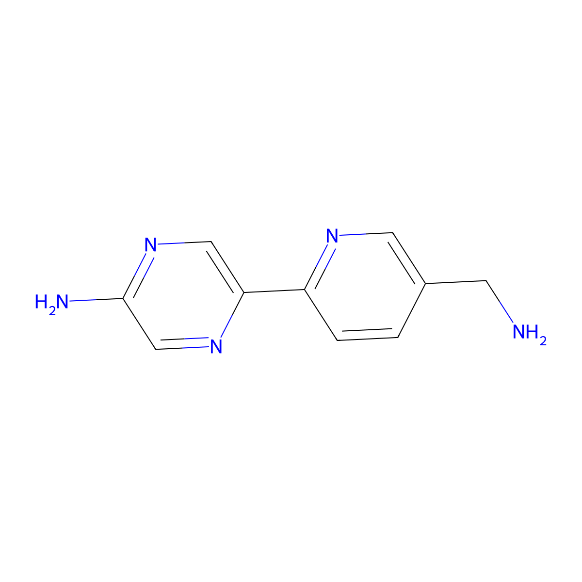 5-Amino-2-(5'-aminomethyl-2'-pyridyl)pyrazine molecular structure, CAS 1185316-56-6