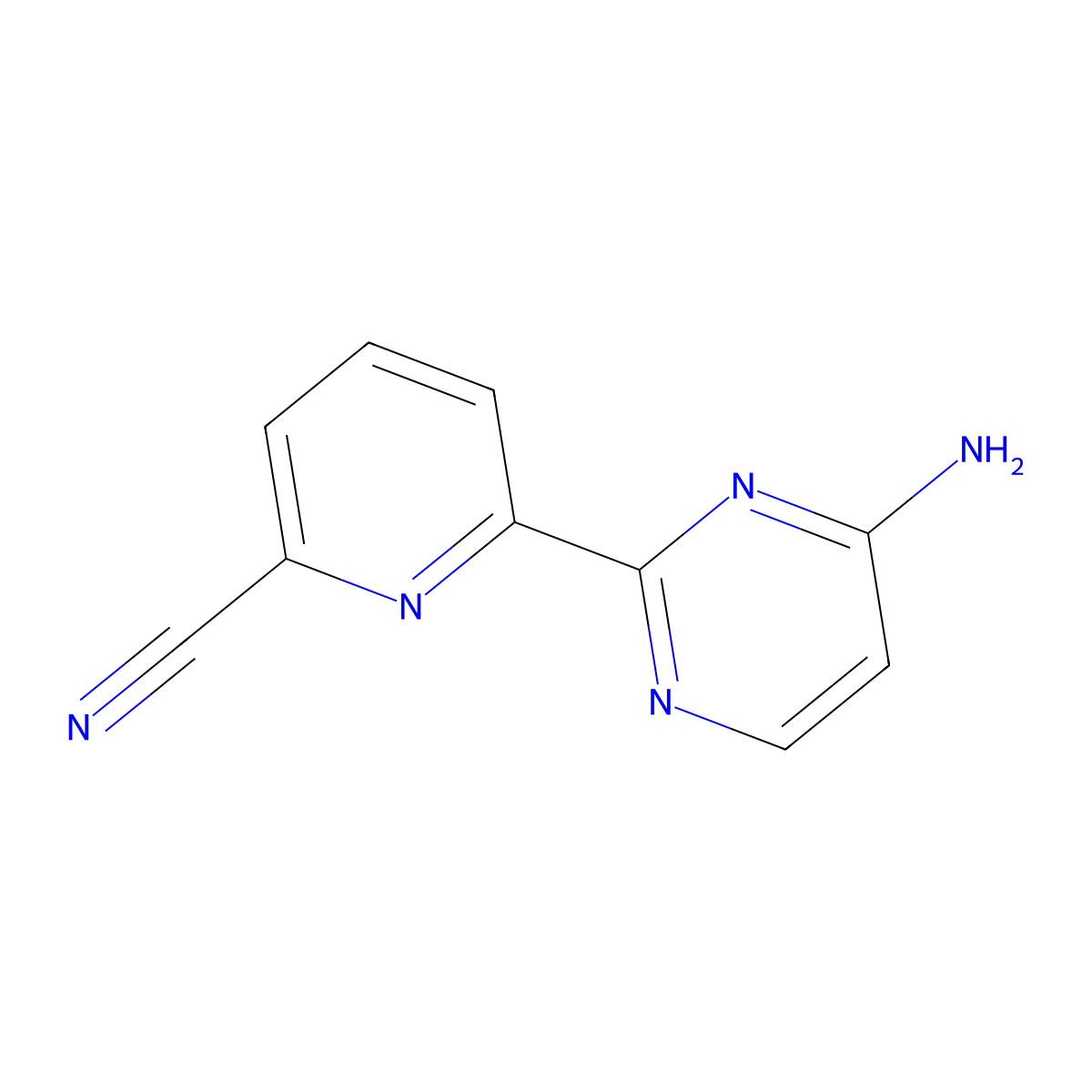 4-Amino-2-(6'-cyano-2'-pyridyl)pyrimidine molecular structure, CAS 1185317-07-0
