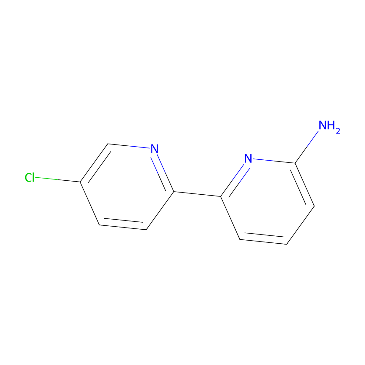 6-Amino-5'-chloro-2,2'-bipyridine molecular structure, CAS 1185317-17-2