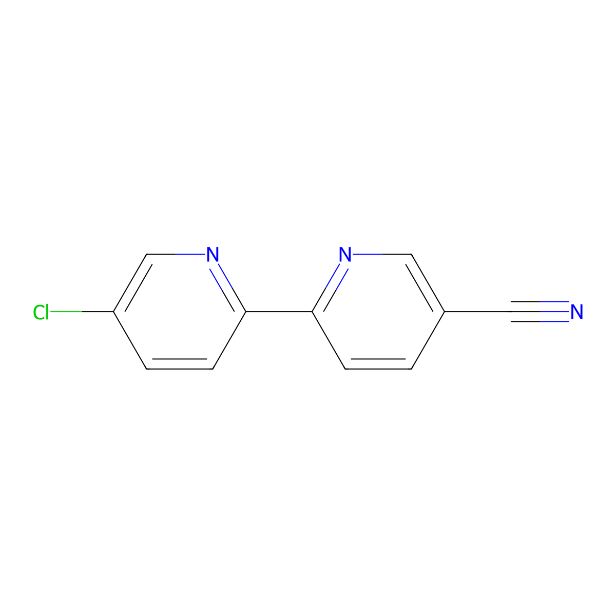 5-Cyano-5'-chloro-2,2'-bipyridine molecular structure, CAS 1185317-36-5
