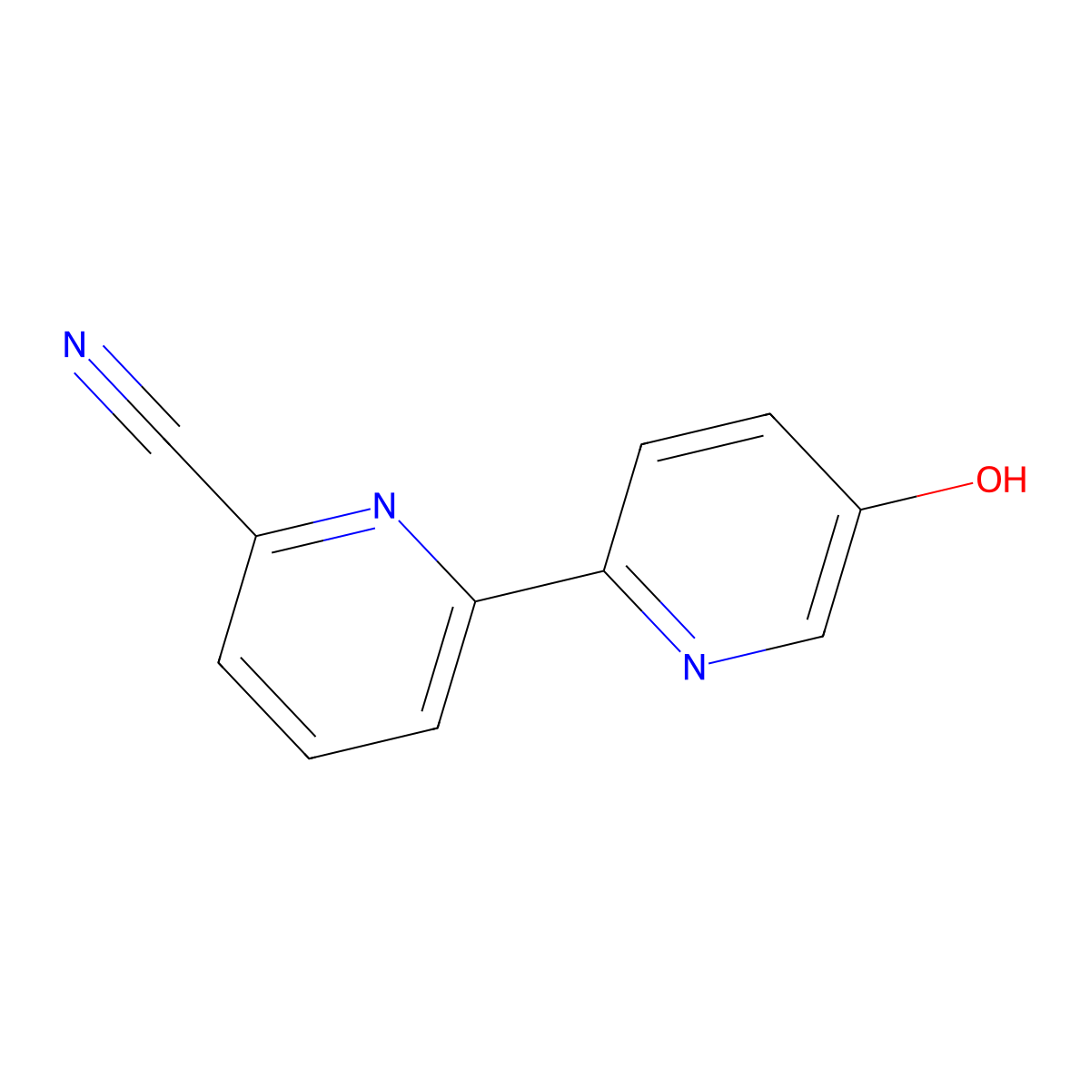 5-Hydroxy-6'-cyano-2,2'-bipyridine molecular structure, CAS 1185317-50-3