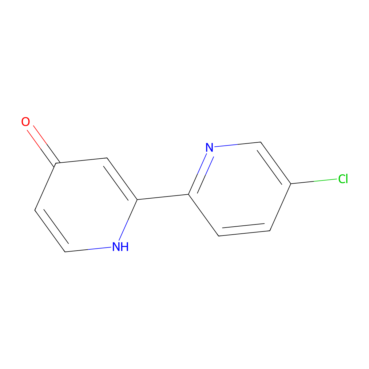 4-Hydroxy-5'-chloro-2,2'-bipyridine molecular structure, CAS 1185317-57-0