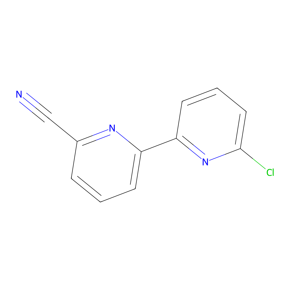 6-Chloro-6'-cyano-2,2'-bipyridine molecular structure, CAS 1185317-66-1