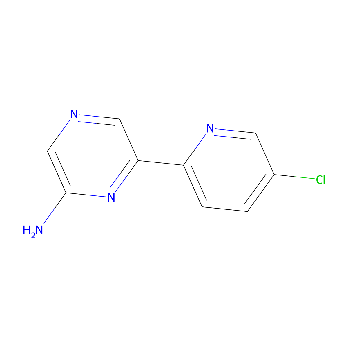5-Chloro-2-(6'-amino-2'-pyrazinyl)pyridine molecular structure, CAS 1185317-71-8