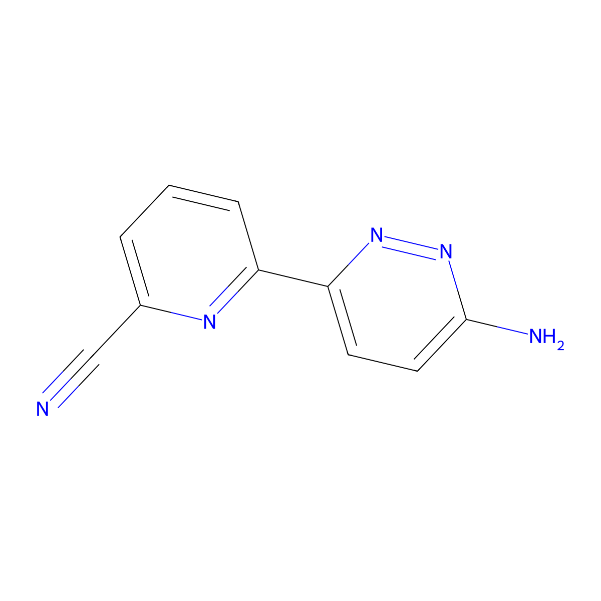 3-Amino-6-(6'-cyano-2'-pyridyl)pyridazine molecular structure, CAS 1185317-82-1