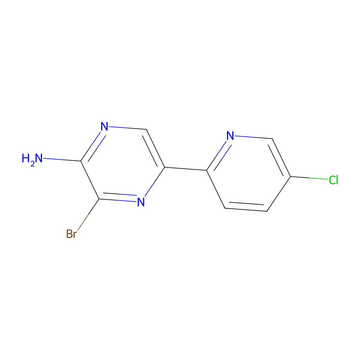 5-Amino-6-bromo-2-(5'-chloro-2'-pyridyl)pyrazine molecular structure, CAS 1185317-89-8