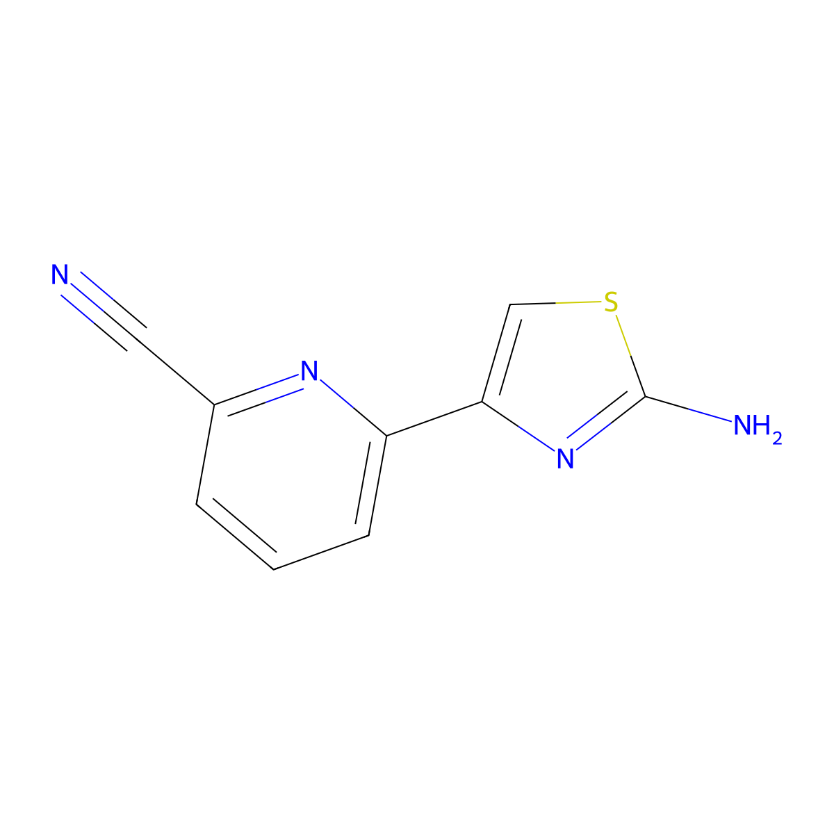 2-Amino-4-(6'-cyano-2'-pyridyl)thiazole molecular structure, CAS 1185317-90-1
