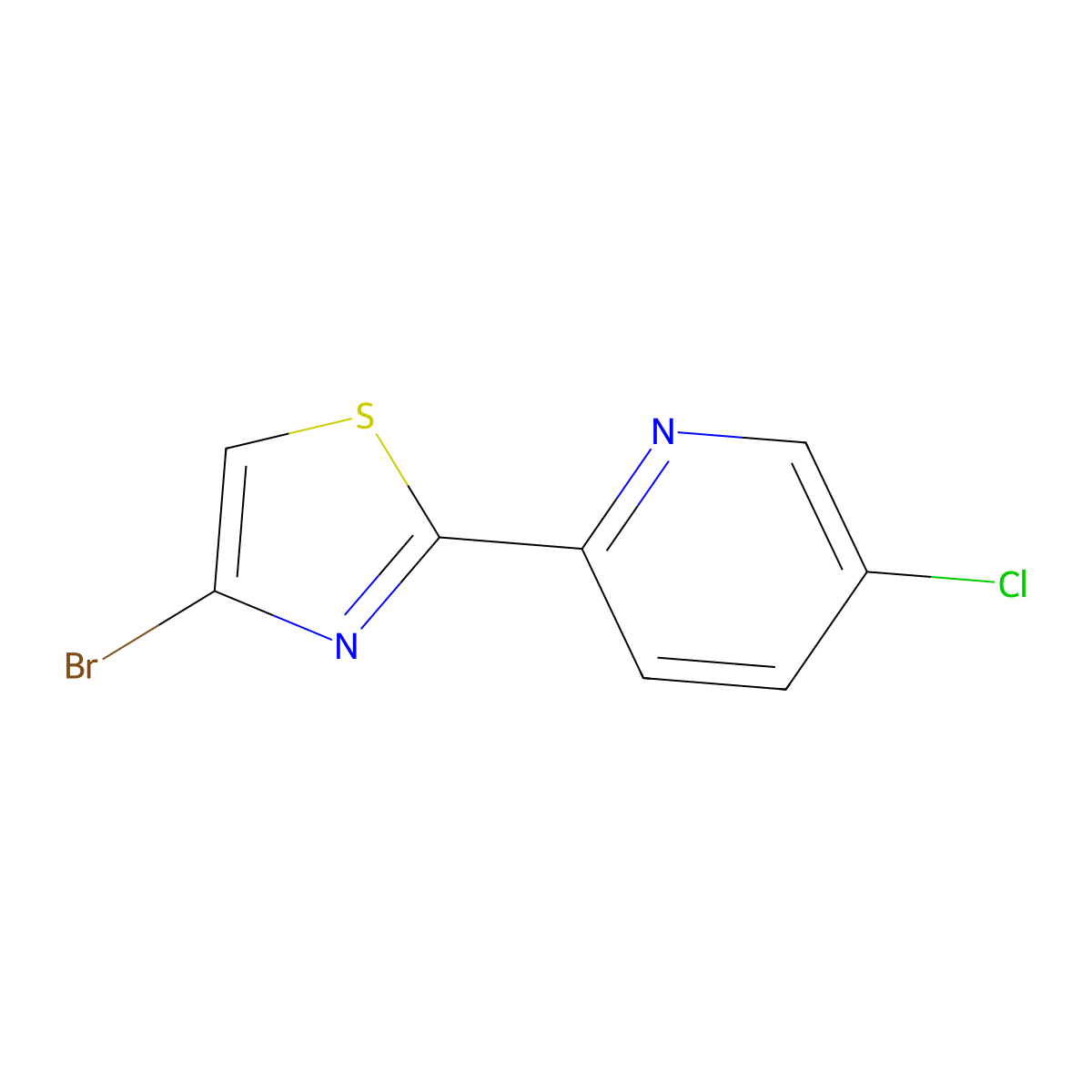 5-Chloro-2-(4'-bromo-2'-thiazolyl)pyridine molecular structure, CAS 1185318-01-7