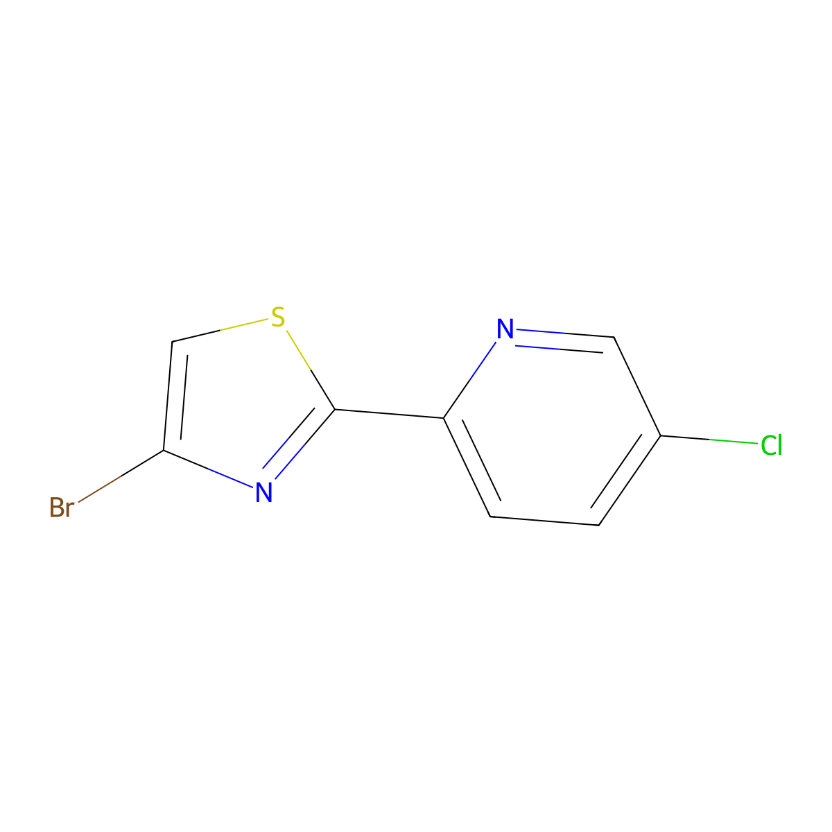 5-Chloro-2-(4'-bromo-2'-thiazolyl)pyridine molecular structure, CAS 1185318-01-7