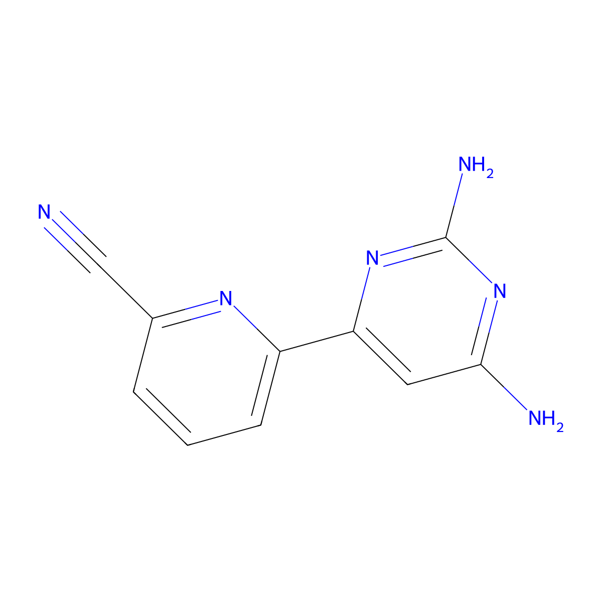 2,4-Diamino-6-(6'-cyano-2'-pyridyl)pyrimidine molecular structure, CAS 1185318-04-0