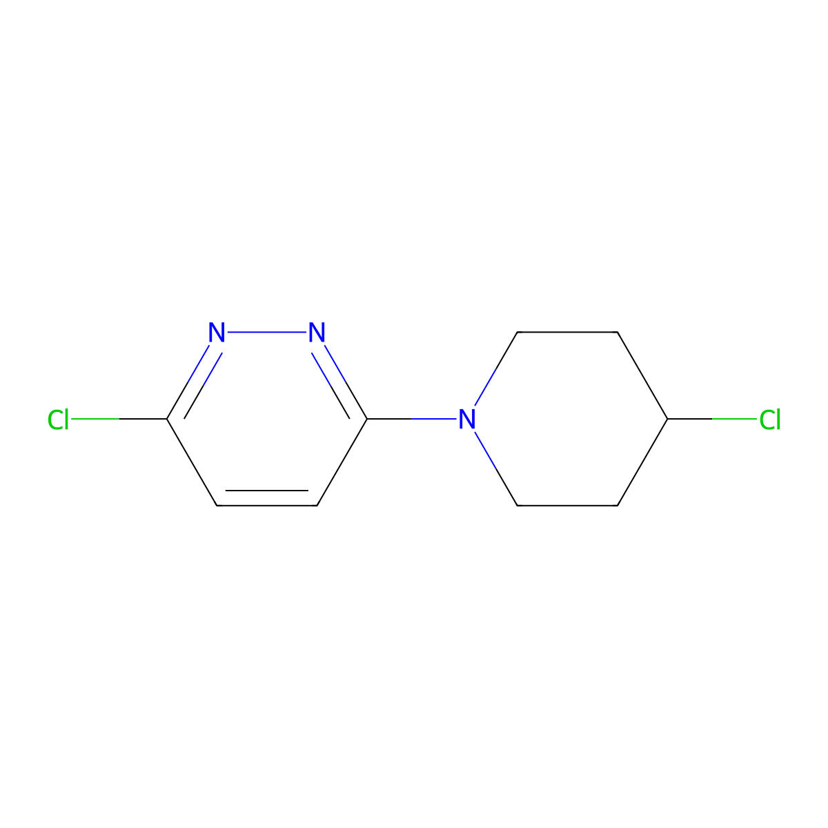 3-Chloro-6-(4-chloropiperidin-1-yl)pyridazine molecular structure, CAS 1185318-06-2