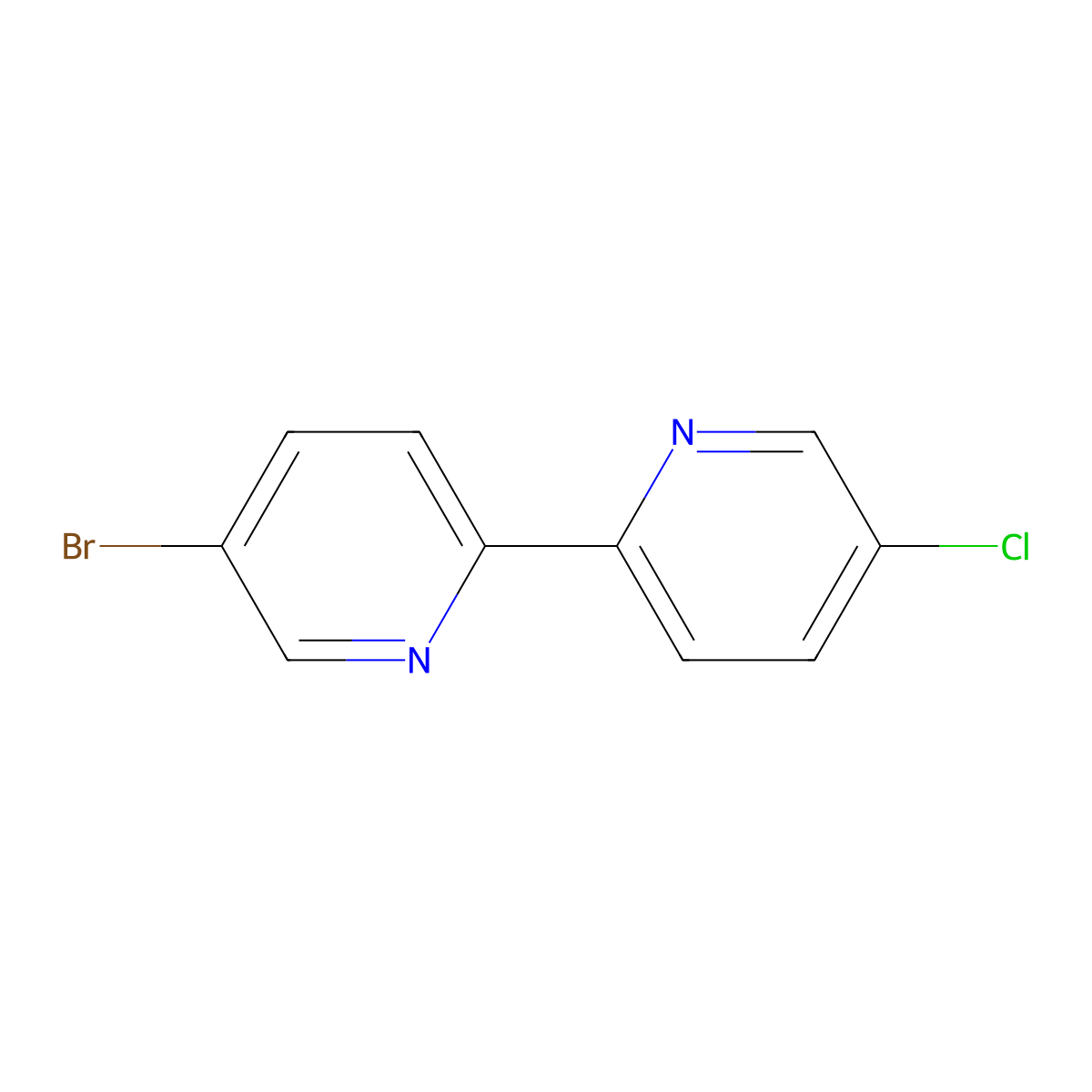 5-Bromo-5'-chloro-2,2'-bipyridine molecular structure, CAS 1185318-16-4
