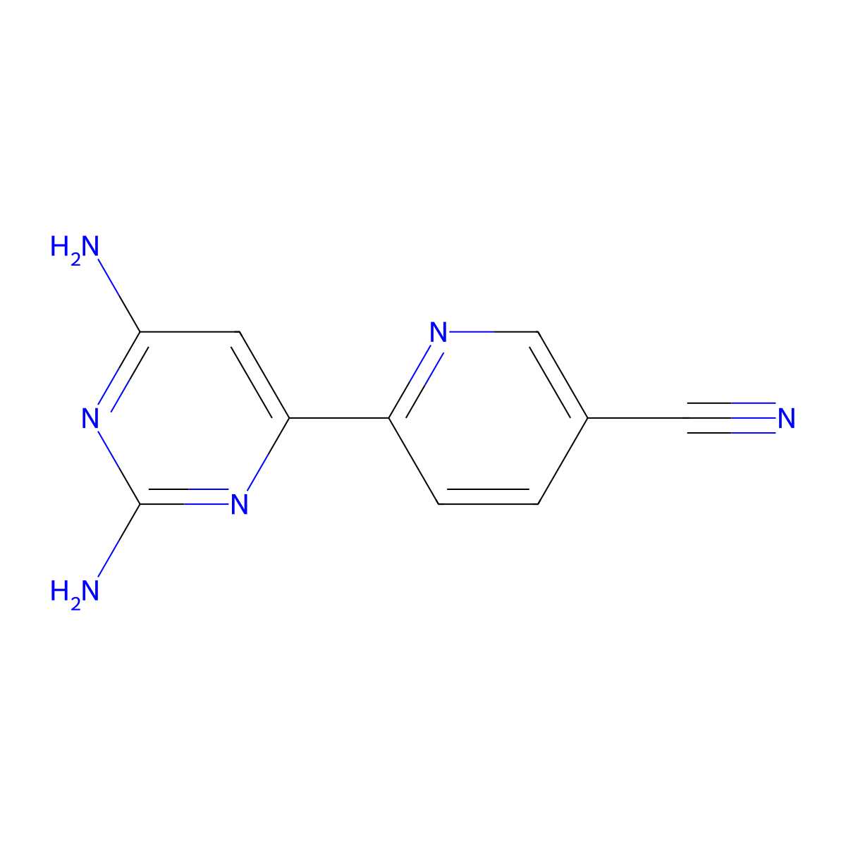 2,6-Diamino-4-(5'-cyano-2'-pyridyl)pyrimidine molecular structure, CAS 1185318-41-5