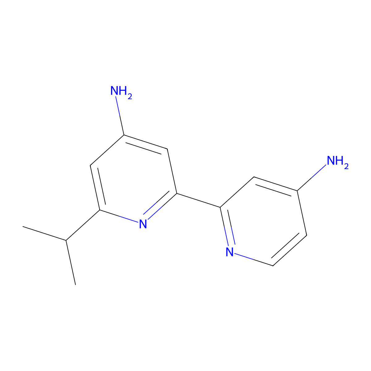 4,4'-Diamino-6-(iso-propyl)-2,2'-bipyridine molecular structure, CAS 1185318-57-3