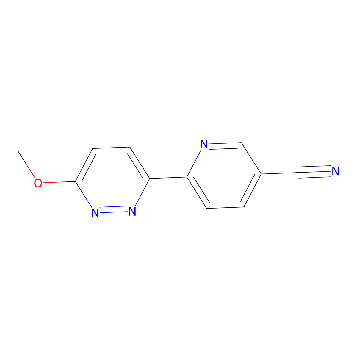 6-Methoxy-3-(5'-cyano-2'-pyridyl)pyridazine molecular structure, CAS 1185318-58-4