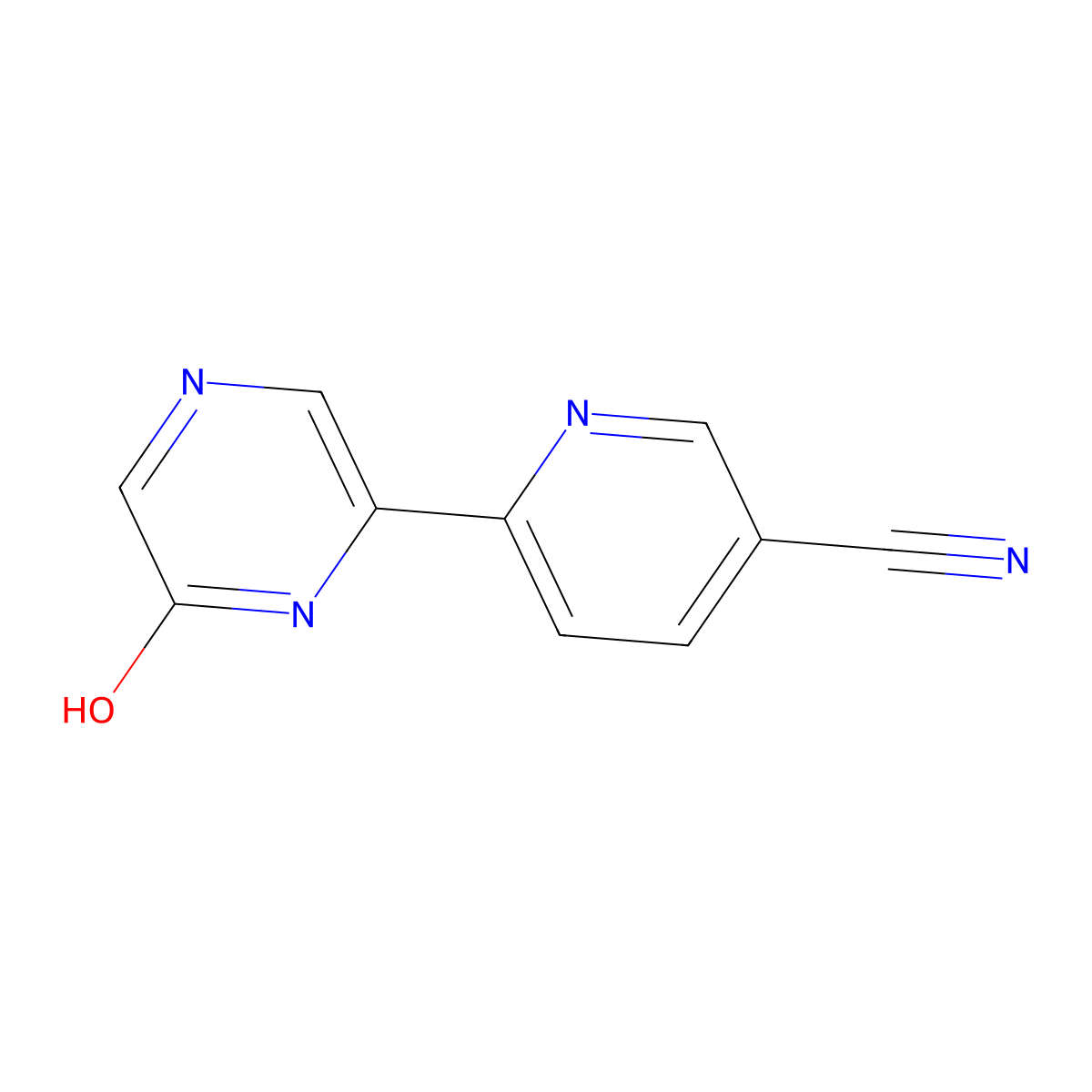 6-Hydroxy-2-(5'-cyano-2'-pyridyl)pyrazine molecular structure, CAS 1185318-66-4