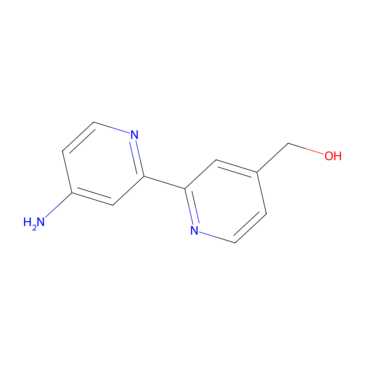 4-Amino-4'-hydroxymethyl-2,2'-bipyridine molecular structure, CAS 1185318-71-1