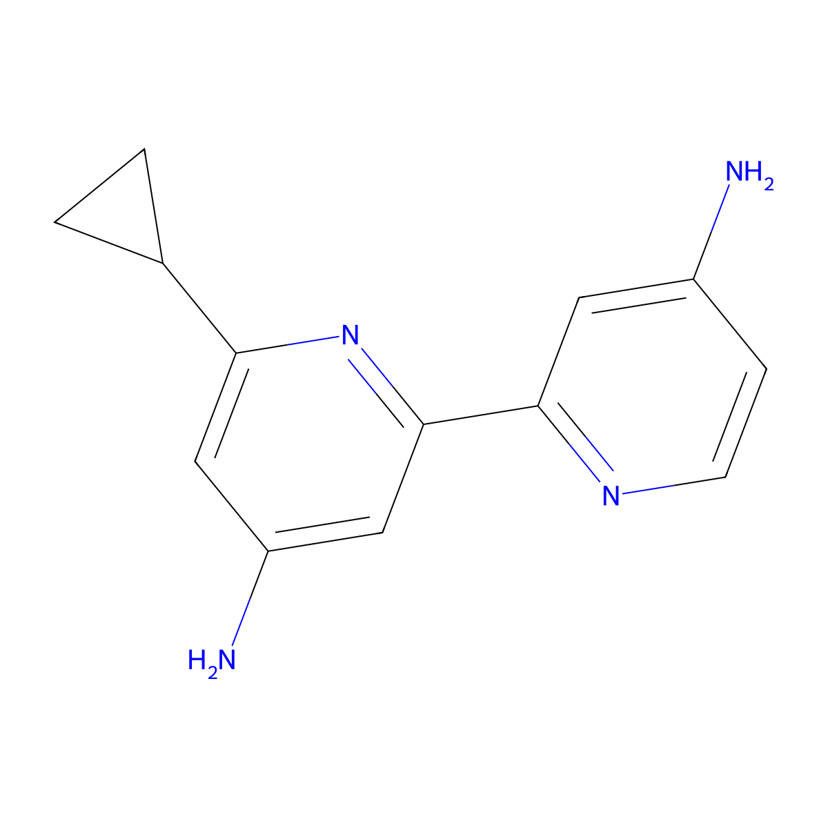 4,4'-Diamino-6-cyclopropyl-2,2'-bipyridine molecular structure, CAS 1185318-76-6