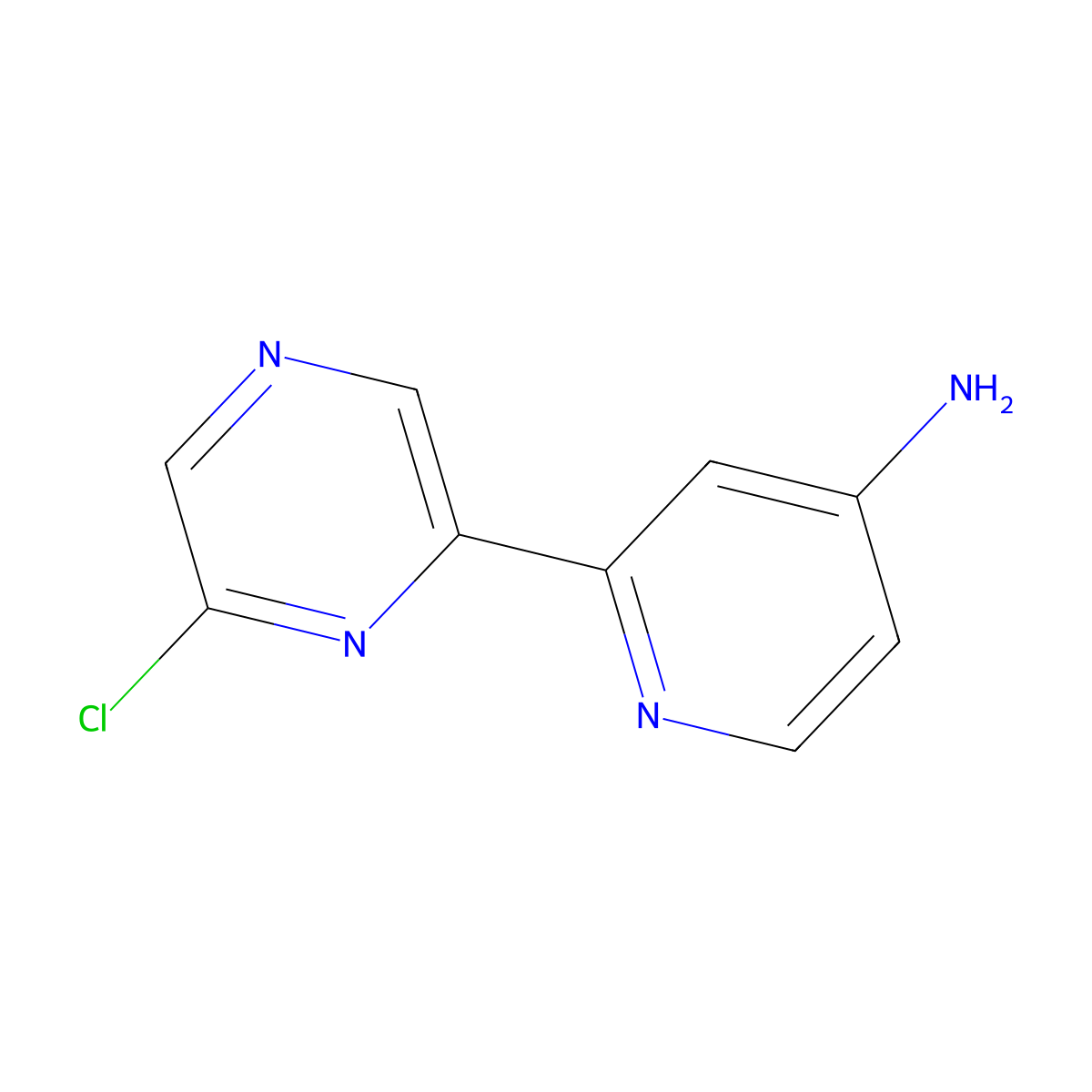 6-Chloro-2-(4'-amino-2'-pyridyl)pyrazine molecular structure, CAS 1185318-83-5