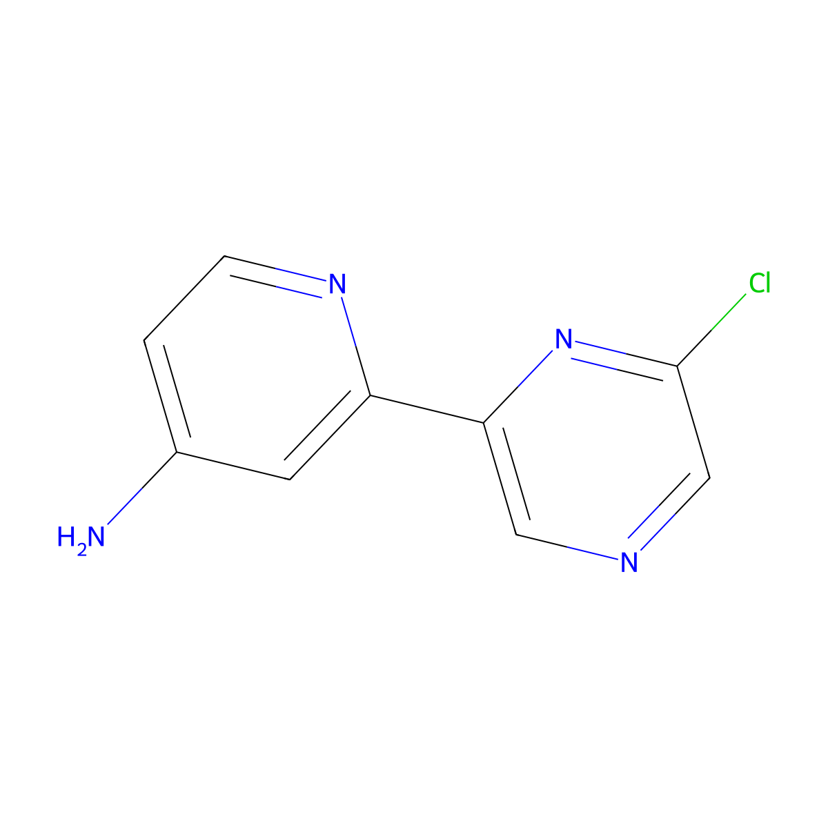 6-Chloro-2-(4'-amino-2'-pyridyl)pyrazine molecular structure, CAS 1185318-83-5