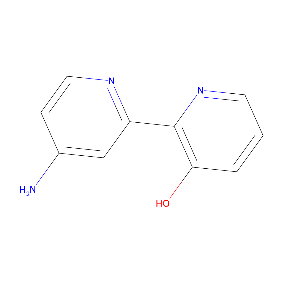 4-Amino-3'-hydroxy-2,2'-bipyridine molecular structure, CAS 1185318-84-6