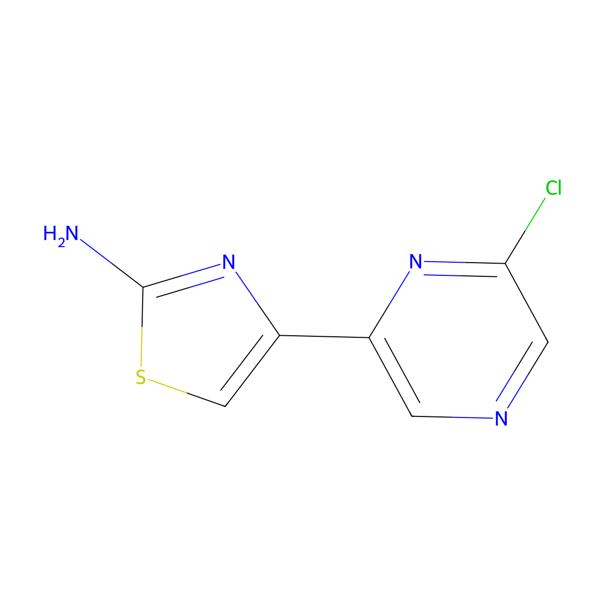 4-(6-Chloropyrazin-2-yl)thiazol-2-amine molecular structure, CAS 1185319-03-2