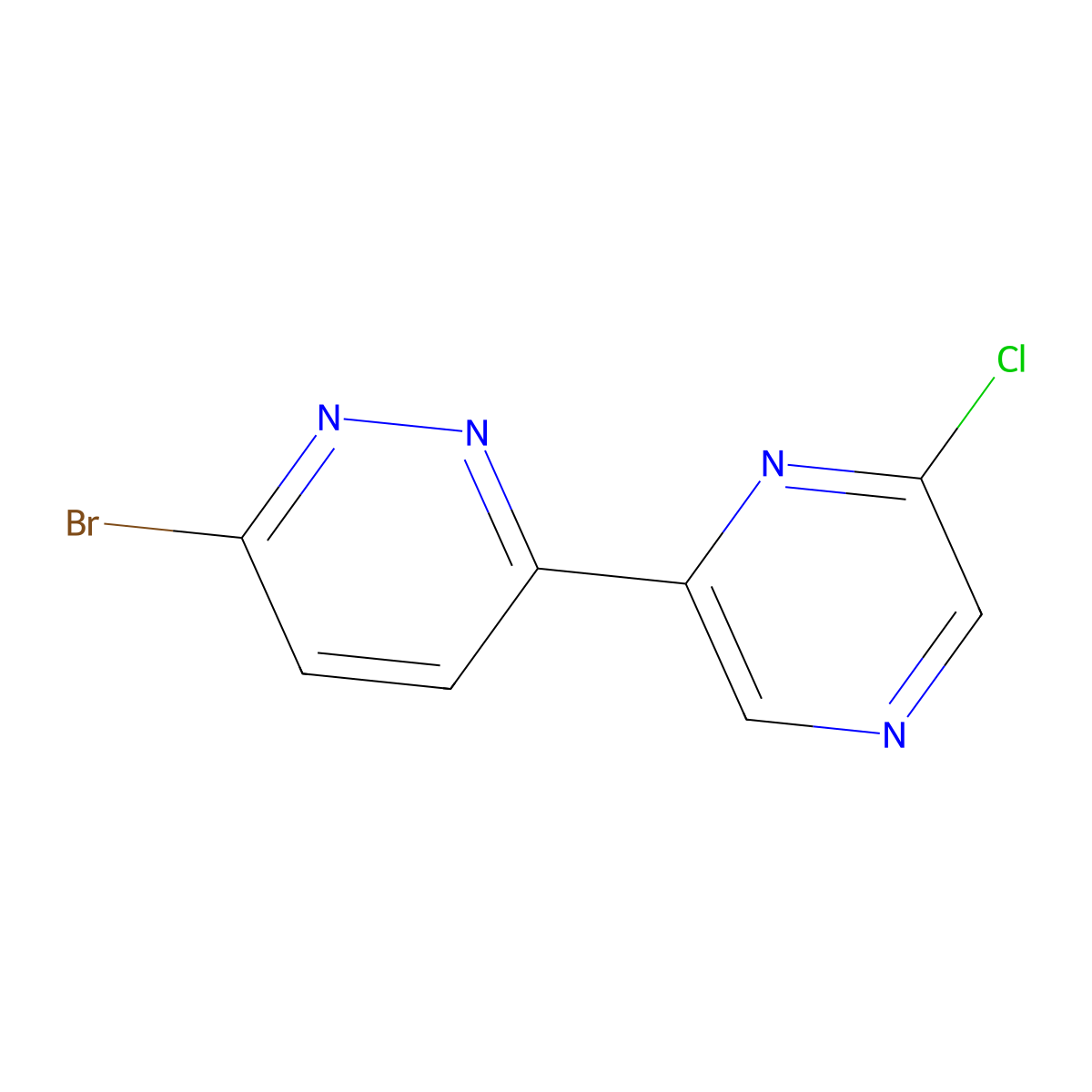 6-Bromo-3-(6'-chloro-2'-pyrazinyl)pyridazine molecular structure, CAS 1185319-09-8