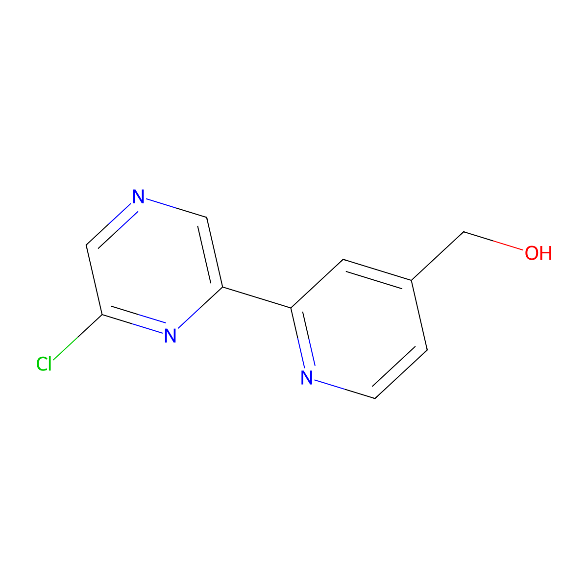 6-Chloro-2-(4'-hydroxymethyl-2'-pyridyl)pyrazine molecular structure, CAS 1185319-11-2