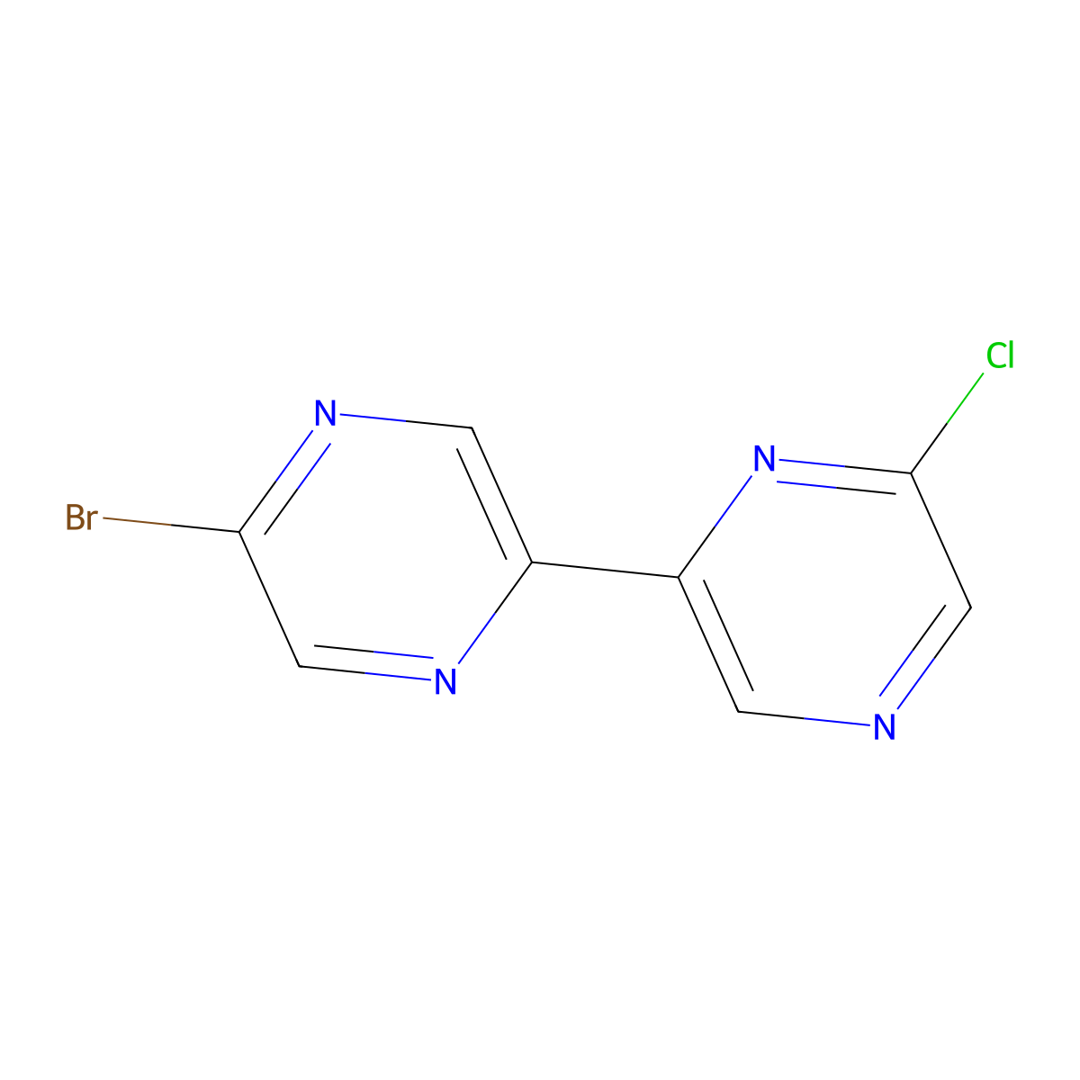 6-Chloro-5'-bromo-2,2'-bipyrazine molecular structure, CAS 1185319-16-7