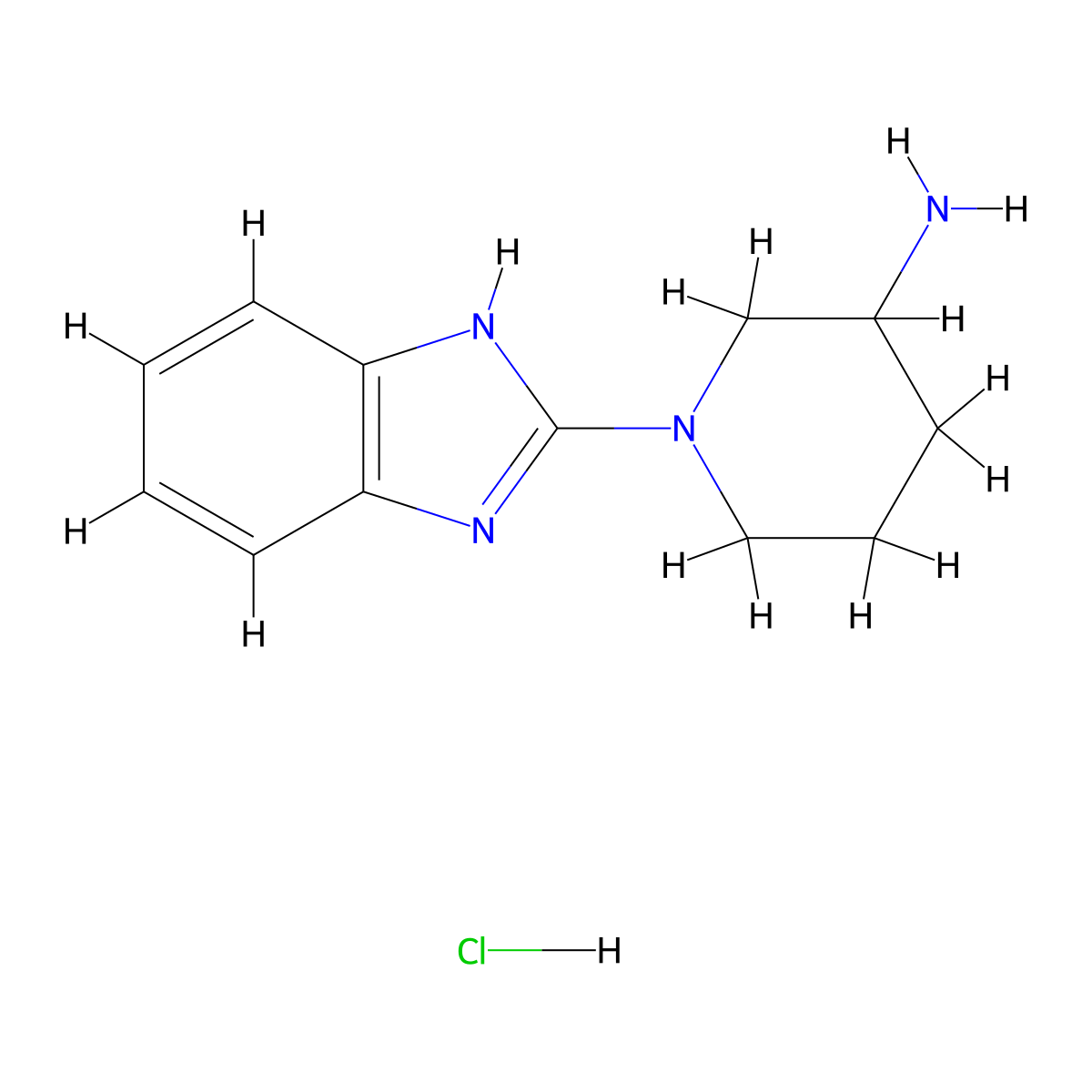 1-(1H-Benzo[d]imidazol-2-yl)piperidin-3-amine hydrochloride molecular structure, CAS 1185319-17-8