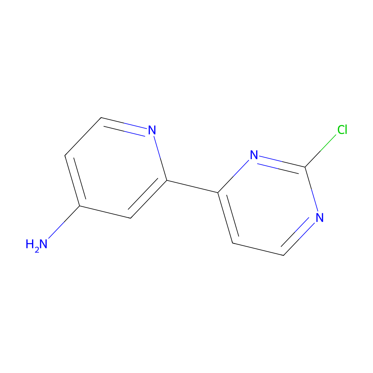 2-Chloro-4-(4'-amino-2'-pyridyl)pyrimidine molecular structure, CAS 1185319-18-9