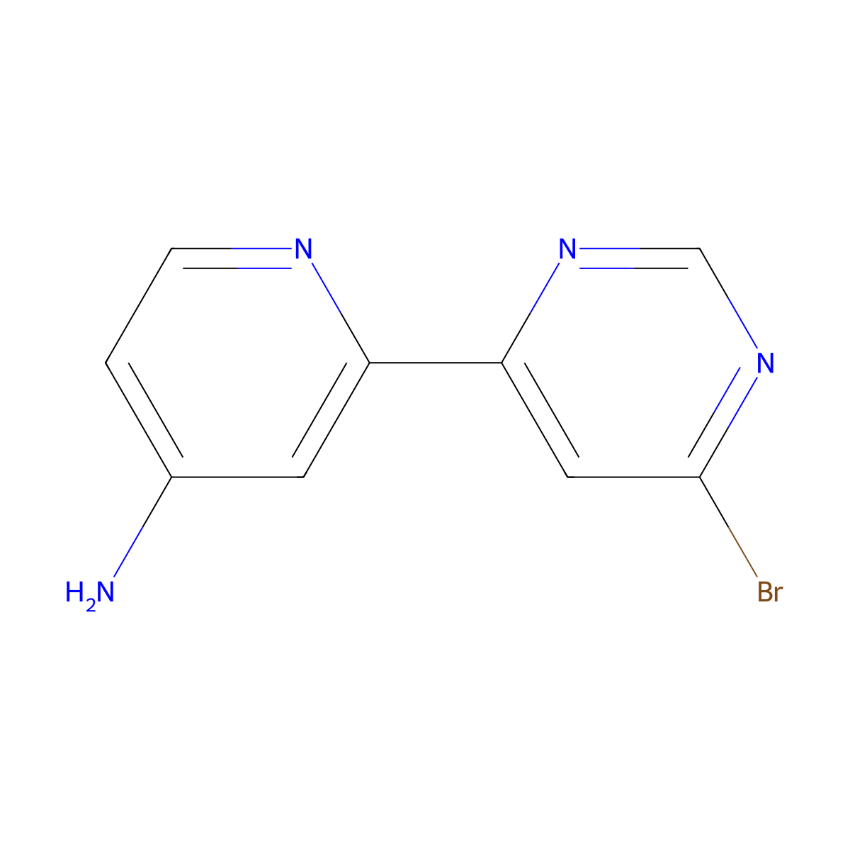 2-(6-Bromo-4-pyrimidinyl)-4-pyridinamine molecular structure, CAS 1185319-25-8