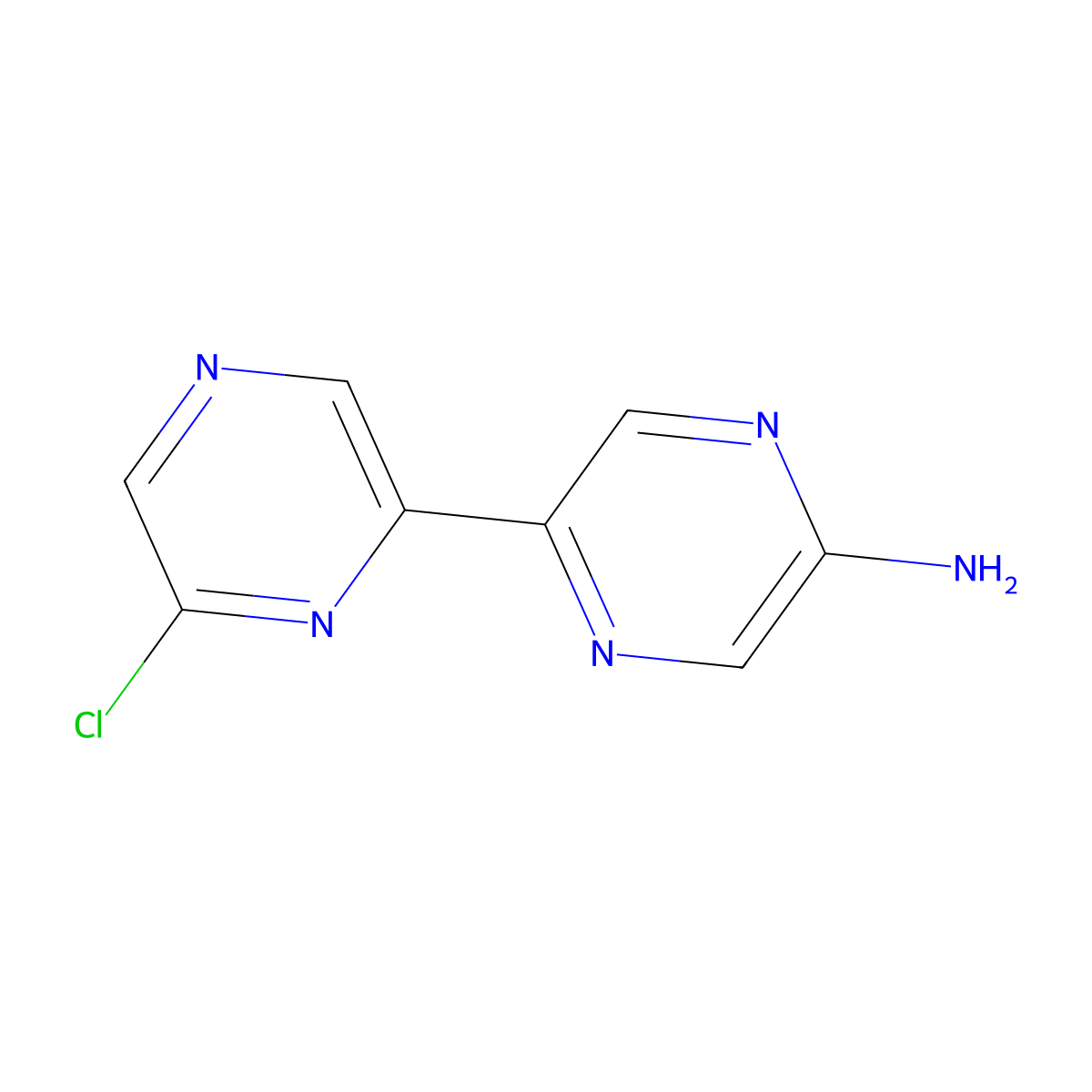 6-Chloro-5'-amino-2,2'-bipyrazine molecular structure, CAS 1185319-27-0