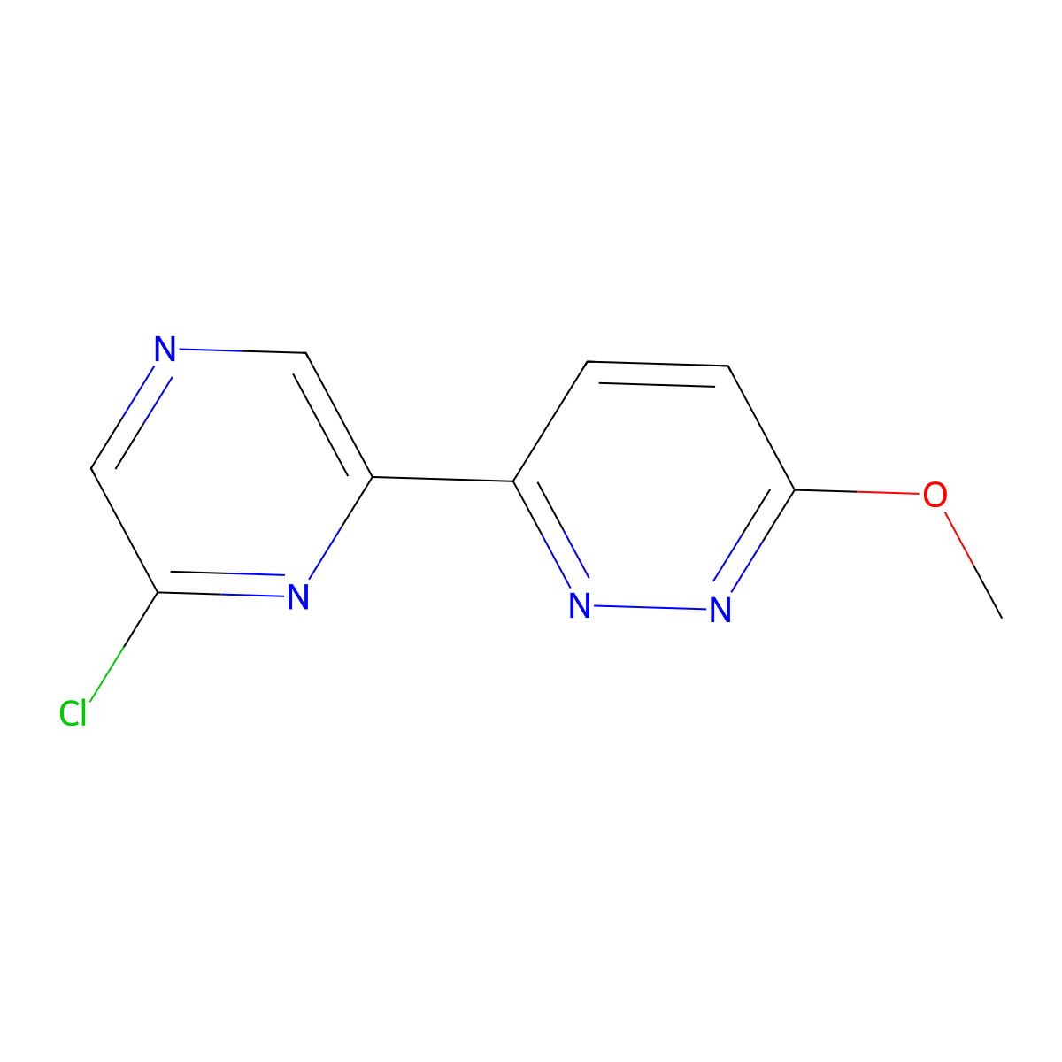 3-(6-Chloro-2-pyrazinyl)-6-methoxypyridazine molecular structure, CAS 1185319-32-7