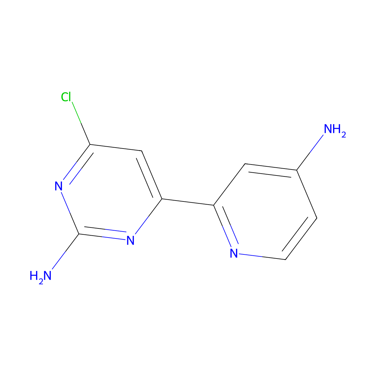 2,4'-Diamino-6-chloro-4-(2'-pyridyl)pyrimidine molecular structure, CAS 1185319-48-5