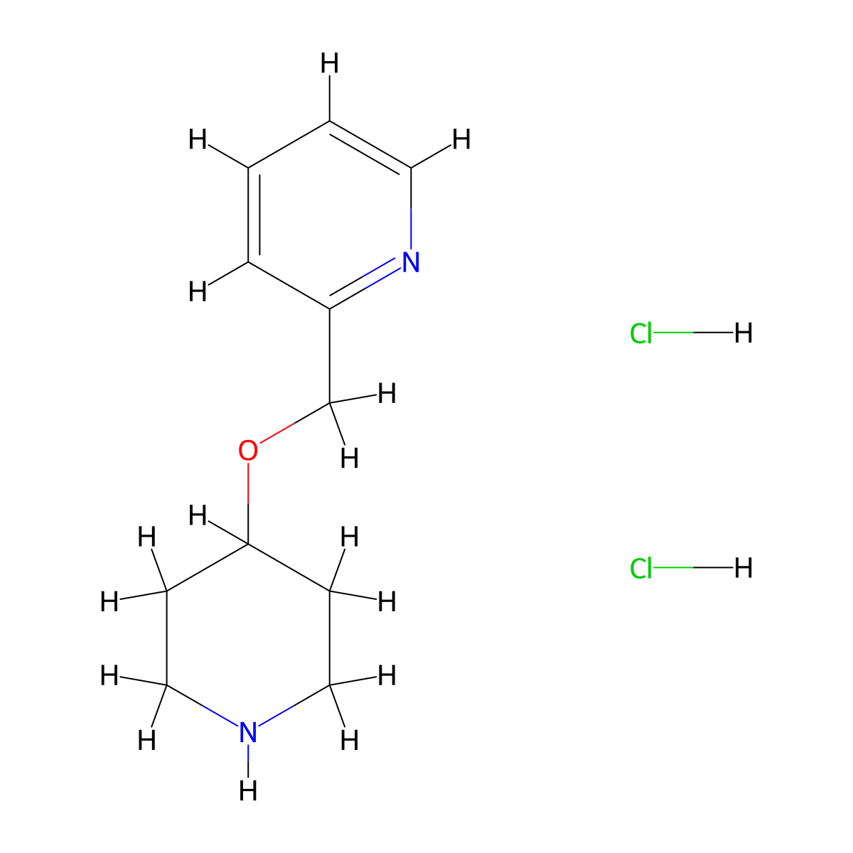 2-(Piperidin-4-yloxymethyl)-pyridine dihydrochloride molecular structure, CAS 1185319-49-6