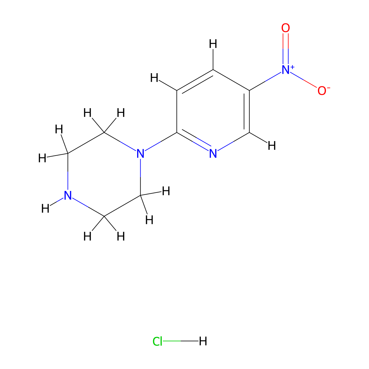1-(5-Nitropyridin-2-yl)-piperazine hydrochloride molecular structure, CAS 1185319-62-3