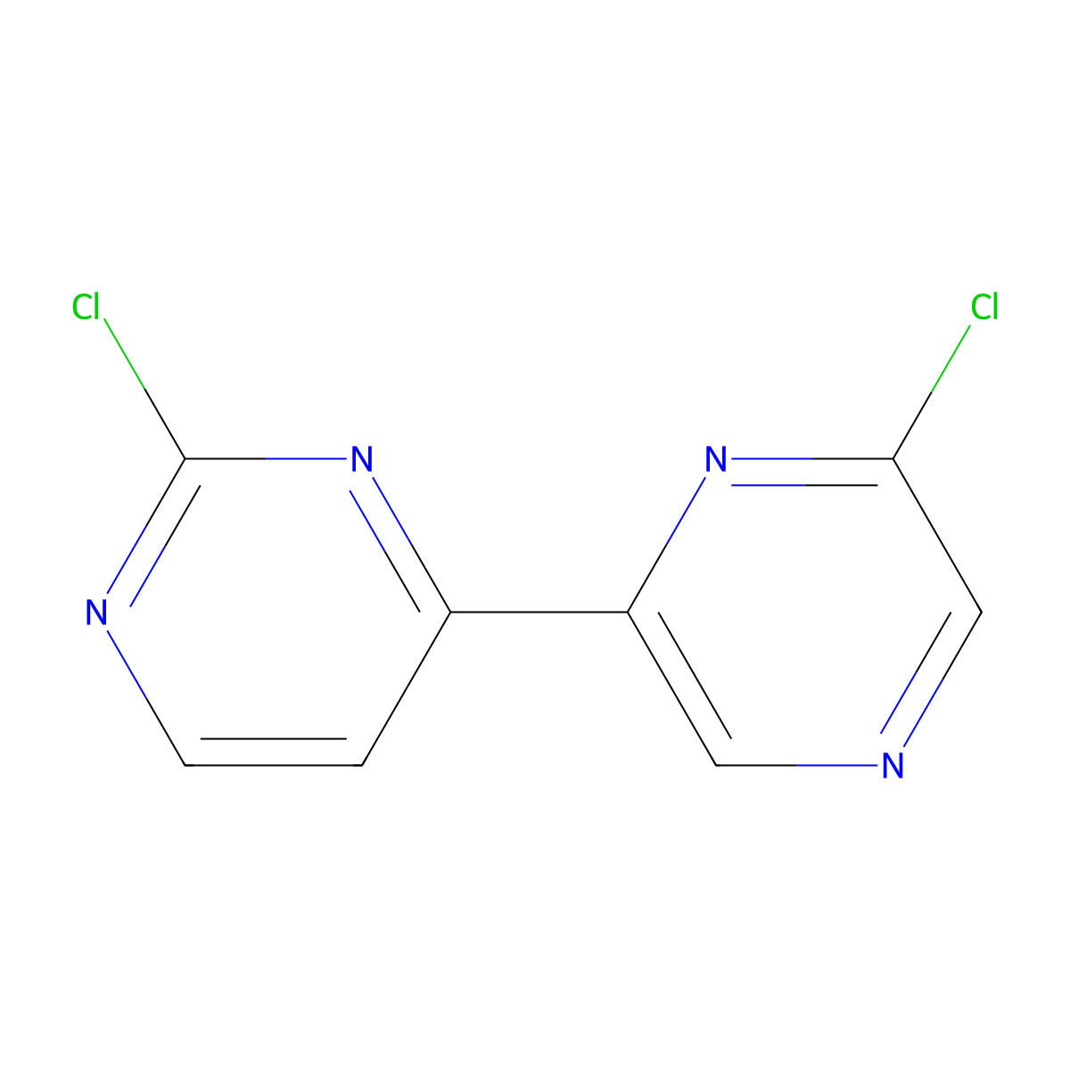 2,6'-Dichloro-4-(2'-pyrazinyl)pyrimidine molecular structure, CAS 1185319-88-3