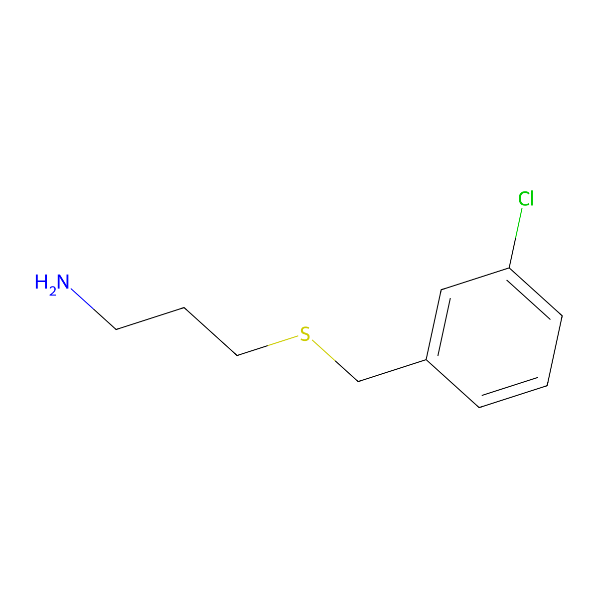 3-[(3-Chlorobenzyl)thio]-1-propanamine molecular structure, CAS 1185320-24-4
