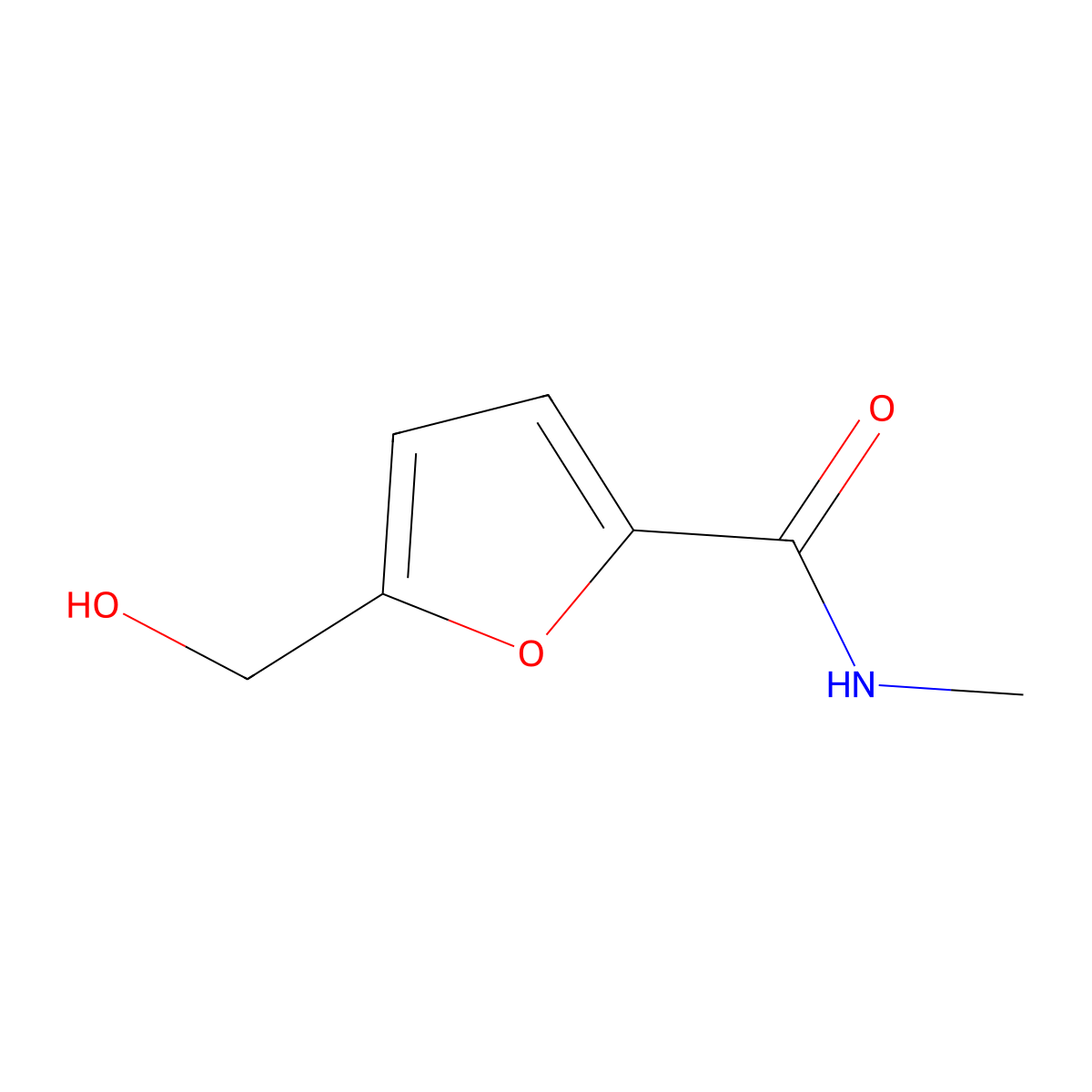 5-(Hydroxymethyl)-N-methyl-2-furamide molecular structure, CAS 1185320-28-8
