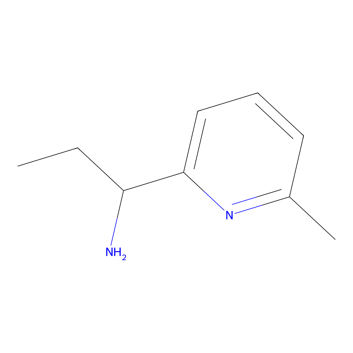 1-(6-Methylpyridin-2-yl)propan-1-amine molecular structure, CAS 1185320-33-5