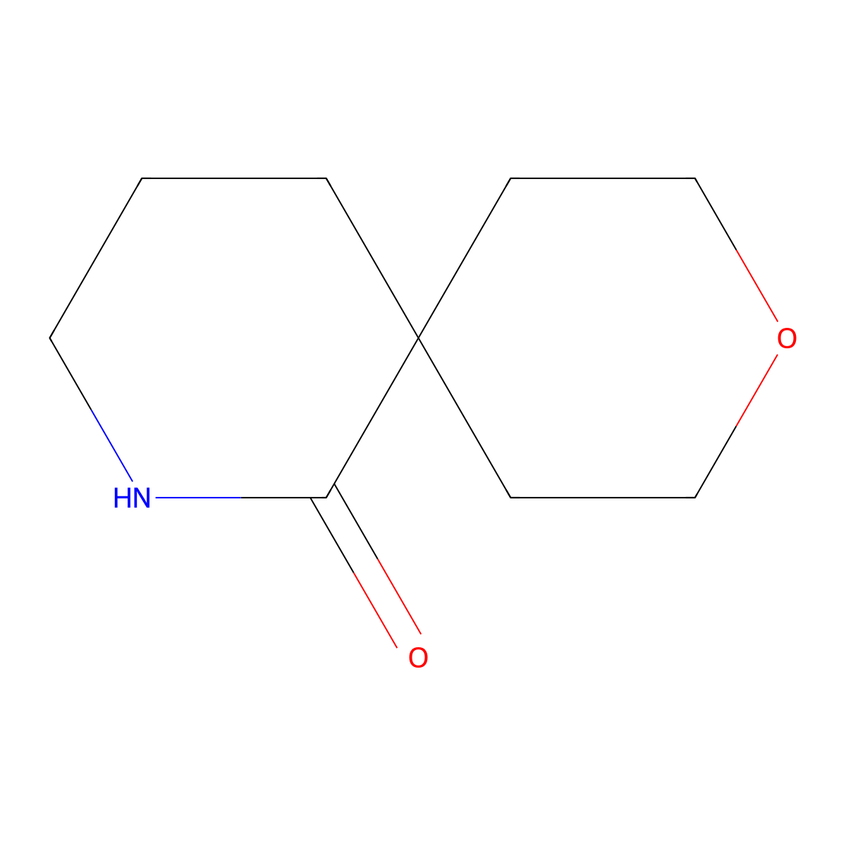 9-Oxa-2-azaspiro[5.5]undecan-1-one molecular structure, CAS 1185320-34-6