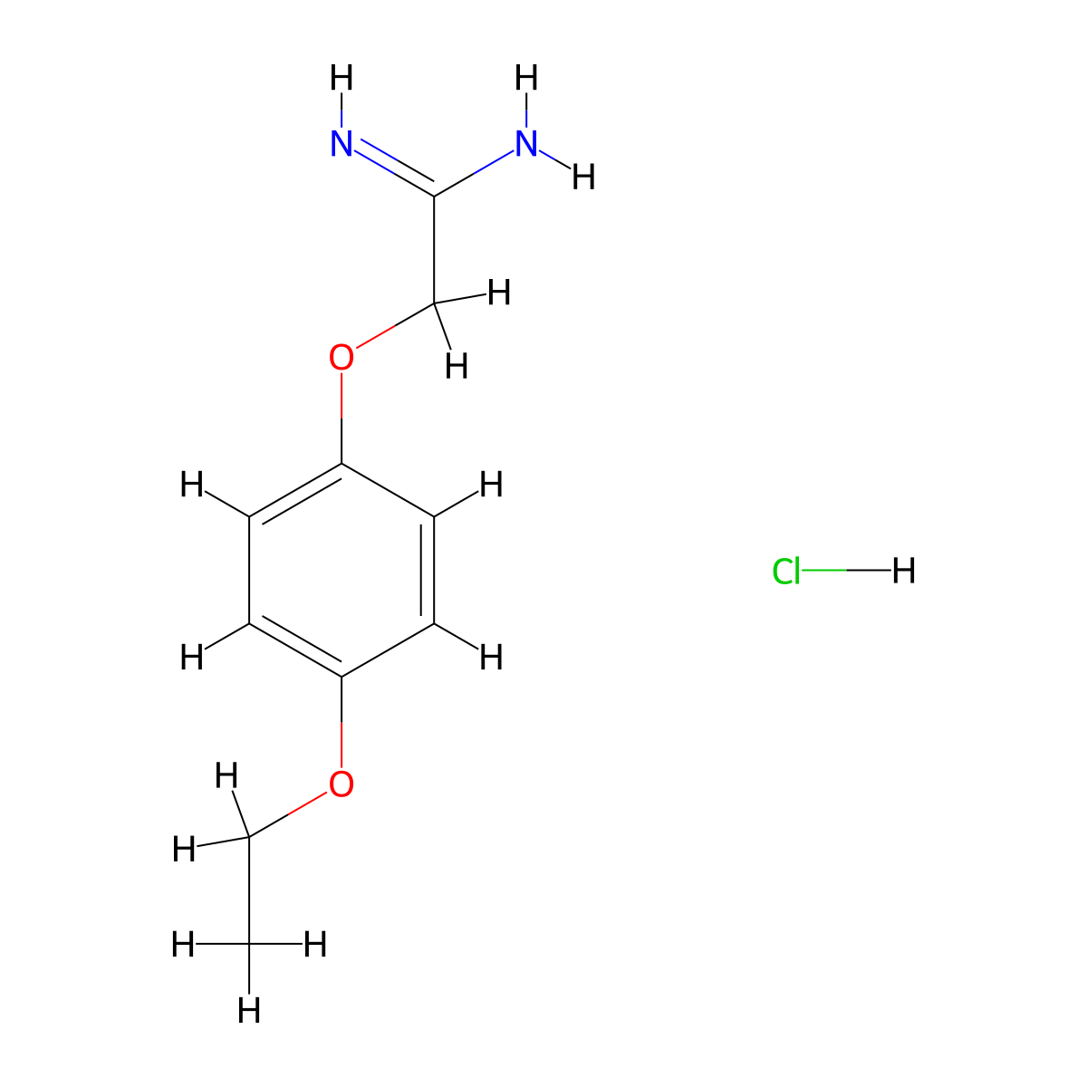 2-(4-Ethoxyphenoxy)ethanimidamide hydrochloride molecular structure, CAS 1185351-00-1