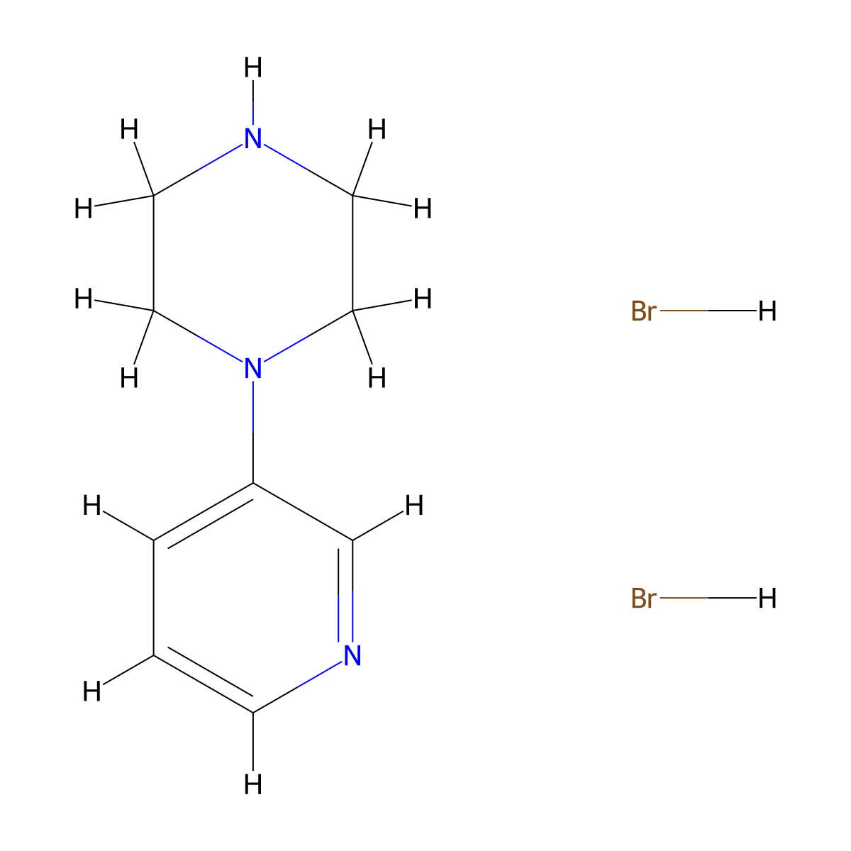 1-(Pyridin-3-YL)piperazine dihydrobromide molecular structure, CAS 1185369-72-5