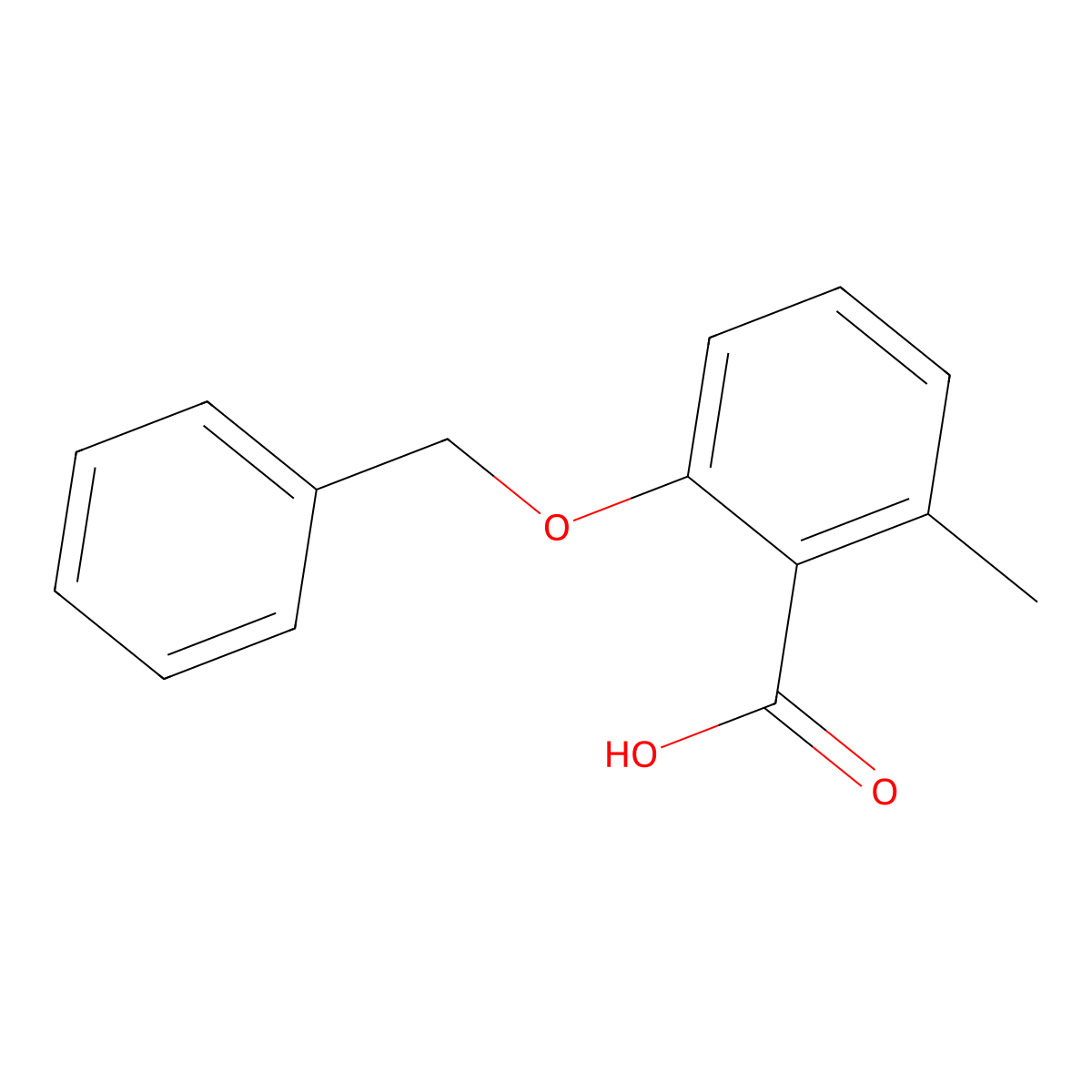2-(Benzyloxy)-6-methylbenzoic acid molecular structure, CAS 118537-95-4