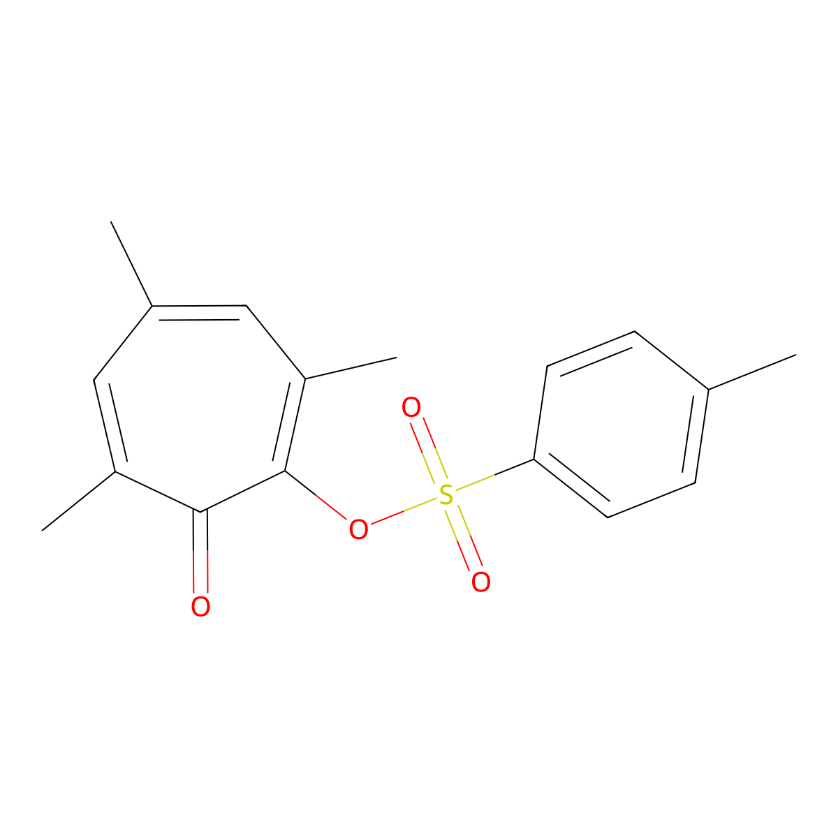 2,4,6-Trimethyl-7-oxocyclohepta-1,3,5-trien-1-yl 4-methylbenzenesulfonate molecular structure, CAS 118538-90-2